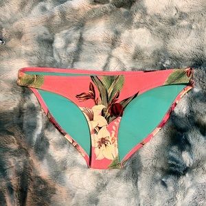 Small Triangl Floral Pink Bikini Bottom